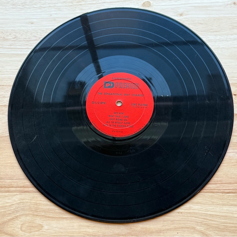 Premier Vinyl Record with Red Label- The Sensational Ray Charles